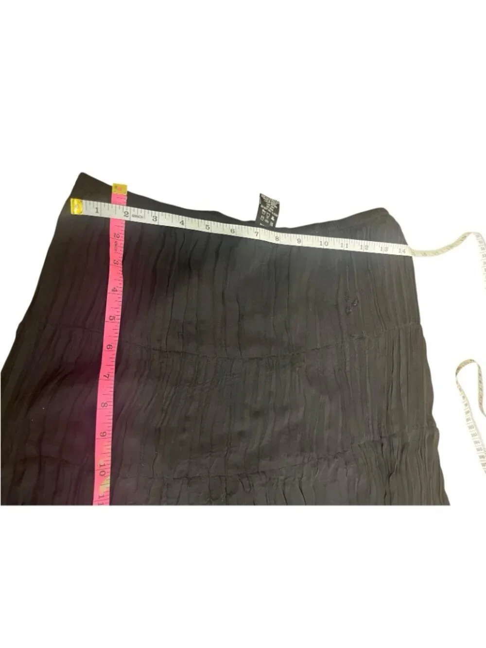 MSK Women's Size Large Black Gauzy Pleated Maxi Skirt READ DESCRIPTION